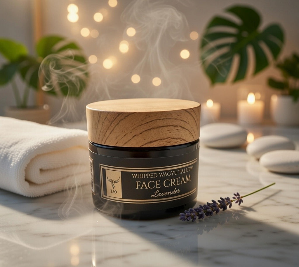 Whipped Wagyu Face Cream - Grass-Fed Beef Tallow Moisturizer | Deep Hydration, Anti-Aging, Non-Greasy | TAO Tallow 2oz