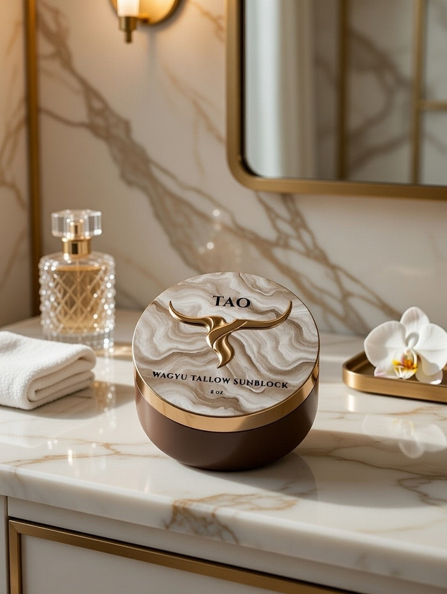 Wagyu Tallow Sunblock SPF 30 | Natural Zinc Oxide Sunscreen Made with Grass-Fed Wagyu Beef Tallow – TAO Tallow 8oz